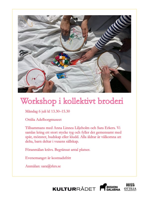 Kollektivt broderi - Ottilia Adelborgmuseet Gagnef